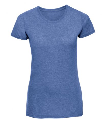 Russell Ladies Poly/Cotton HD T-Shirt Blue Marl XXL (165F BLM XXL)
