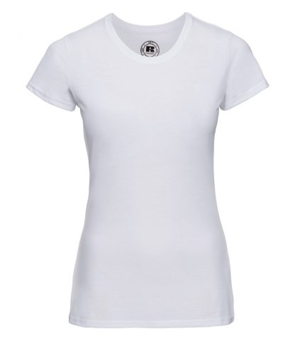 Russell Ladies Poly/Cotton HD T-Shirt White XXL (165F WHI XXL)