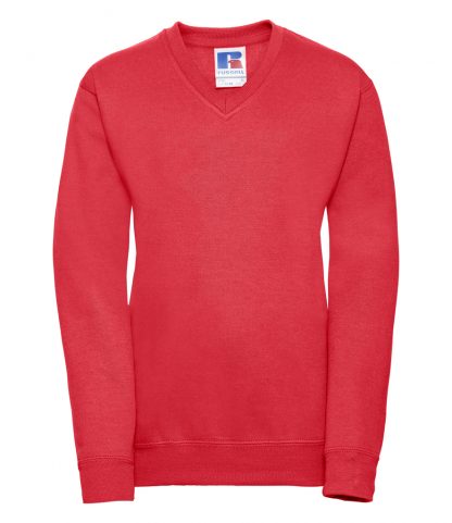 Russell Kids V Neck Sweatshirt Bright Red 11-12 (272B BRE 11-12)