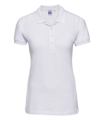 Russell Ladies Stretch Polo Shirt White XXL (566F WHI XXL)