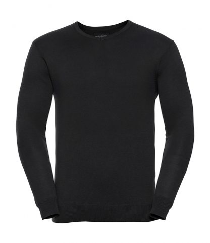 Russell V Neck Sweater Black 4XL (710M BLK 4XL)