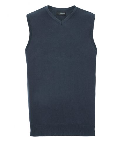 Russell Sleeveless V Neck Sweater French navy 4XL (716M FNA 4XL)