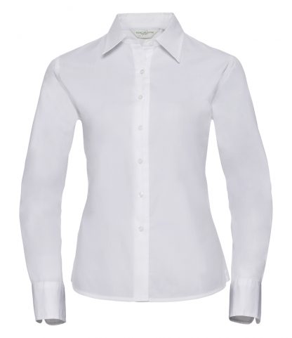 R Coll Lds Twill L/S Casual Shirt White XXL18 (916F WHI XXL18)