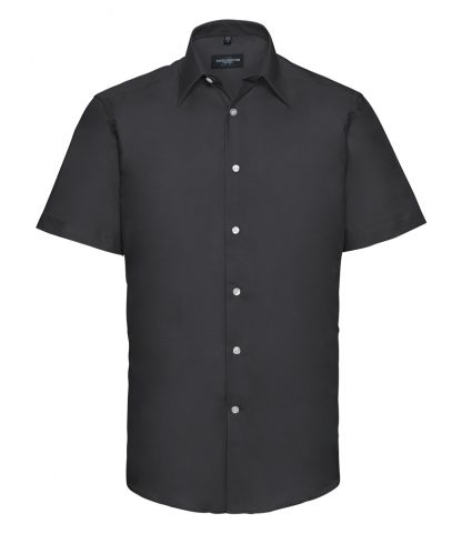 R Coll S/S Tailored Oxford Shirt Black 19.5 (923M BLK 19.5)