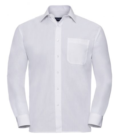 Russell L/S Poplin Shirt White 4XL (934M WHI 4XL)
