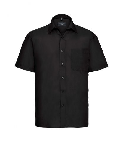 Russell Poplin S/S Shirt Black 4XL (935M BLK 4XL)