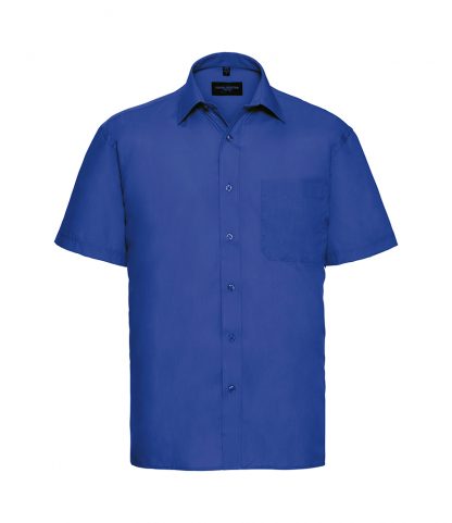 Russell Poplin S/S Shirt Br.royal 4XL (935M BRO 4XL)