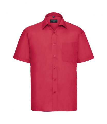 Russell Poplin S/S Shirt Classic Red 4XL (935M CSR 4XL)