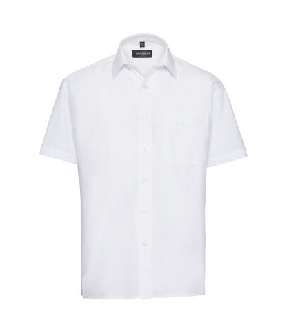Russell Poplin S/S Shirt White 4XL (935M WHI 4XL)