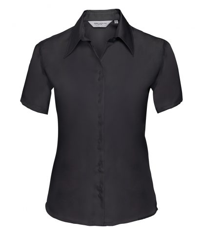 R Coll Lds S/S Non Iron Shirt Black 4XL22 (957F BLK 4XL22)