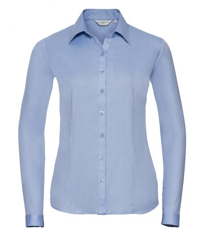 R Coll Ladies Herringbone Shirt Light blue 4XL (962F LBL 4XL)