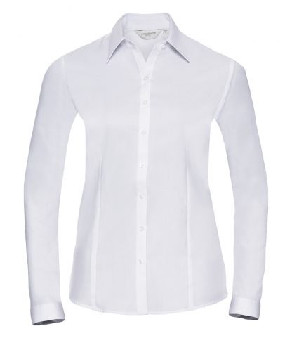 R Coll Ladies Herringbone Shirt White 4XL (962F WHI 4XL)