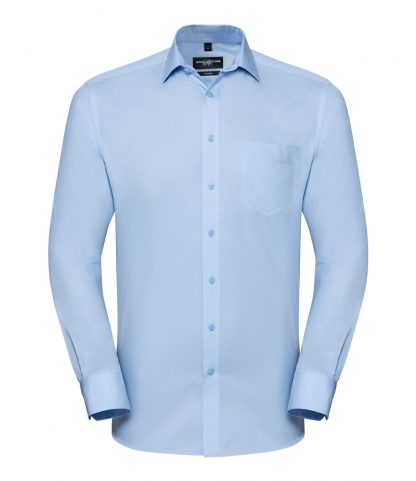 R Coll L/S Coolmax Shirt Light blue 4XL (972M LBL 4XL)