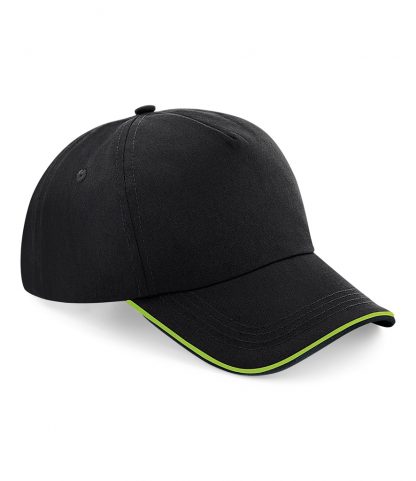B/field Auth. Piped 5 Panel Cap Black/lime ONE (BB25C BK/LM ONE)