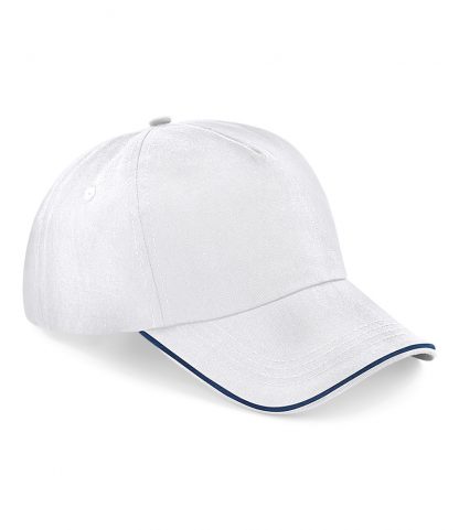 B/field Auth. Piped 5 Panel Cap White/fr.navy ONE (BB25C WH/FN ONE)