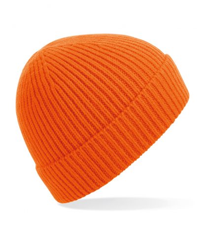 B/field Engineered Knit Ribbed Beanie Orange ONE (BB380 ORA ONE)