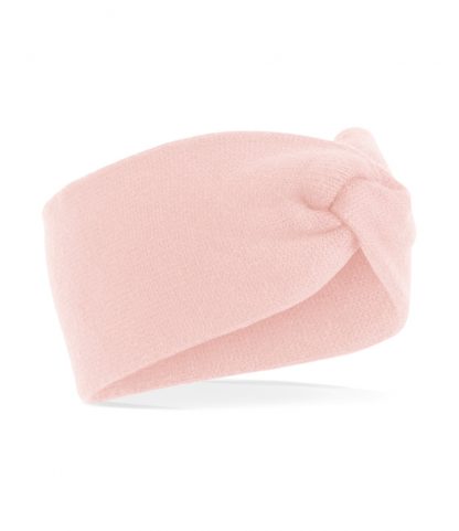 Beechfield Twist Knit Headband Pastel pink ONE (BB432 PSP ONE)