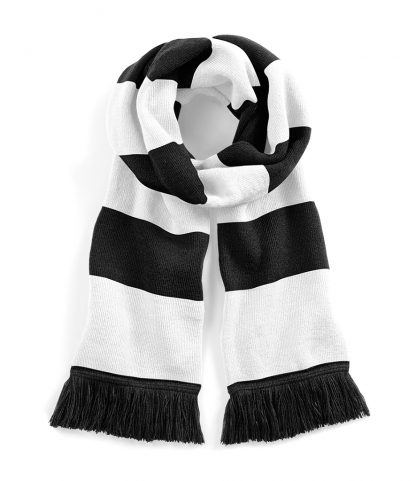 Beechfield Stadium Scarf Black/white ONE (BB479 BK/WH ONE)