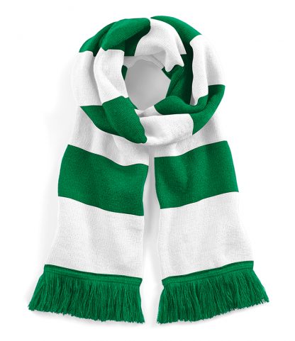 Beechfield Stadium Scarf Kelly/white ONE (BB479 KG/WH ONE)