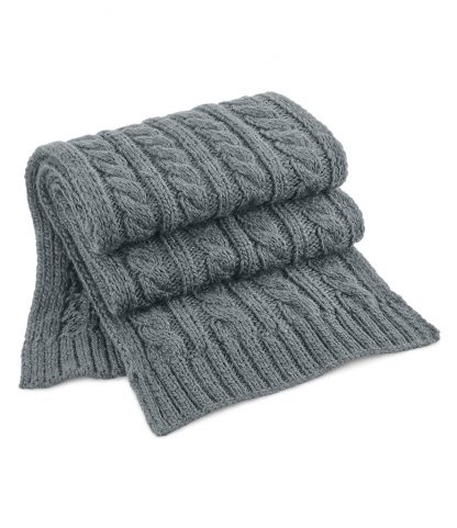 B/field Cable Knit Melange Scarf Light Grey ONE (BB499 LGR ONE)
