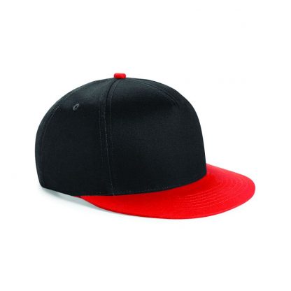 Beechfield Youth Snapback Cap Black/red ONE (BB615 BK/RD ONE)