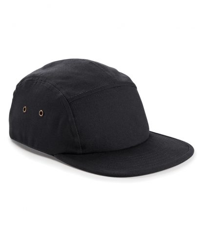 Beechfield Canvas 5 Panel Cap Black ONE (BB654 BLK ONE)