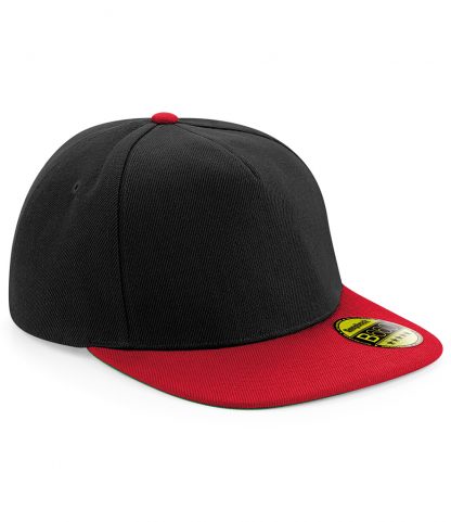 B/field Original Flat Peak Snapback Cap Black/red ONE (BB660 BK/RD ONE)