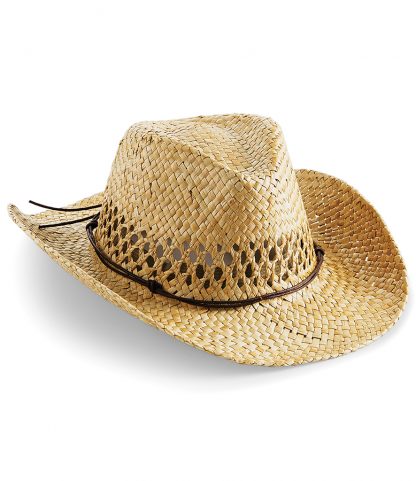 Beechfield Straw Cowboy Hat Natural ONE (BB735 NAT ONE)