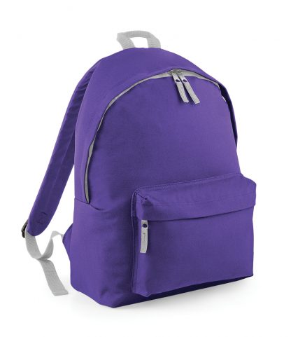 BagBase Kids Fashion Backpack Purple/lt grey ONE (BG125B PU/LG ONE)