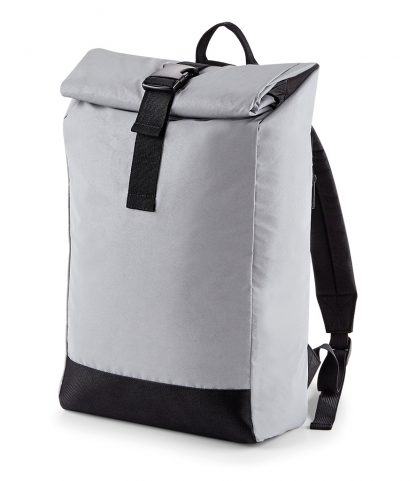 BagBase Refl. Roll-Top Backpack Silver reflective ONE (BG138 SRF ONE)