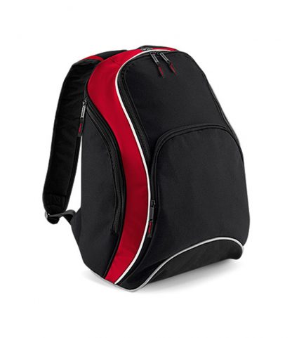 BagBase Teamwear Backpack Black/red ONE (BG571 BK/RD ONE)