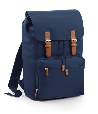BagBase Vintage Laptop Backpack Fr. navy/brown ONE (BG613 FN/BN ONE)