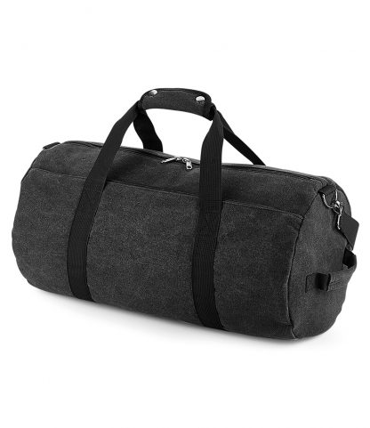 BagBase Vintage Canvas Barr. Bag Vintage Black ONE (BG655 VBK ONE)