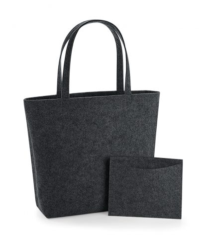 BagBase Felt Shopper Charcoal melange ONE (BG721 CME ONE)