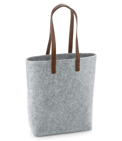 Bagbase Premium Felt Tote Grey mel./tan ONE (BG738 GME/T ONE)