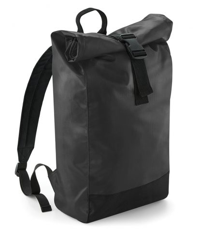 BagBase Tarp Roll Top Backpack Black ONE (BG815 BLK ONE)