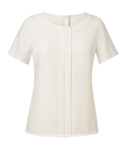 Brook Tav. Lds Felina S/S Blouse Cream 26 (BK140 CRE 26)