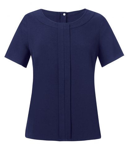 Brook Tav. Lds Verona S/S Blouse Navy 20 (BK142 NAV 20)