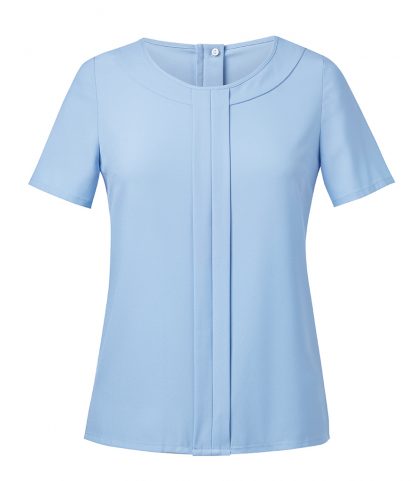 Brook Tav. Lds Verona S/S Blouse Sky blue 20 (BK142 SKY 20)