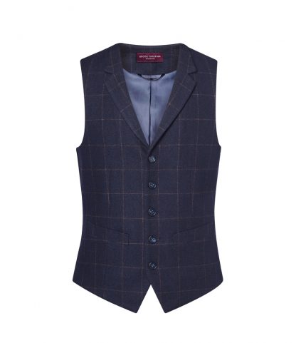 Brook Tav. Memphis Waistcoat navy check XXL (BK520 NCK XXL)
