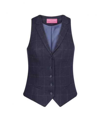 Brook Tav. Lds Nashville Waistcoat navy check XL (BK521 NCK XL)