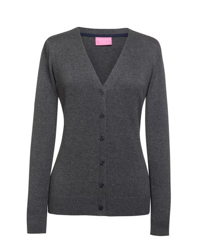 Brook Tav. Lds Augusta V Nk Cardigan Charcoal XL (BK554 CHA XL)