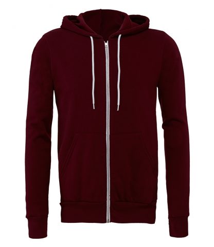 Canvas Unisex Hoodie Jacket Maroon XXL (CV3739 MAR XXL)
