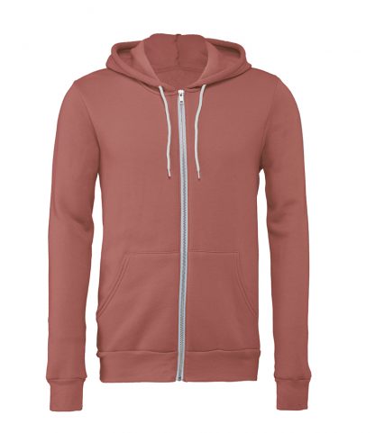 Canvas Unisex Hoodie Jacket Mauve XXL (CV3739 MVE XXL)