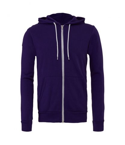 Canvas Unisex Hoodie Jacket Purple XXL (CV3739 PUR XXL)