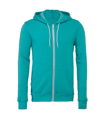 Canvas Unisex Hoodie Jacket Teal XXL (CV3739 TEA XXL)
