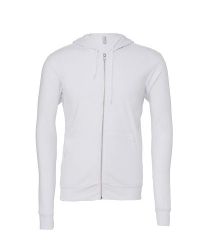 Canvas Unisex Hoodie Jacket White XXL (CV3739 WHI XXL)