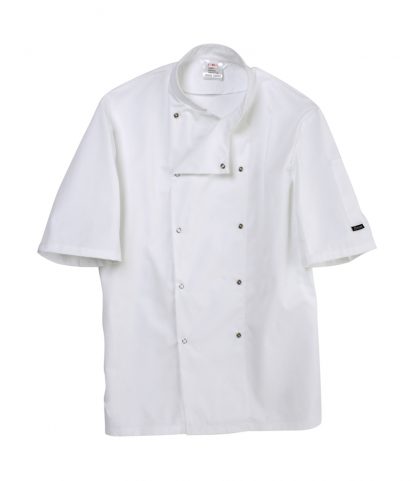 Dennys S/S Press Stud Chefs Jkt White 3XL (DE002 WHI 3XL)