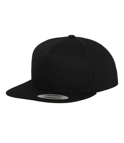Flexfit Classic 5 Panel Snapback Cap Black/black ONE (F6007 BK/BK ONE)