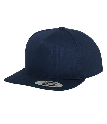 Flexfit Classic 5 Panel Snapback Cap Navy ONE (F6007 NAV ONE)
